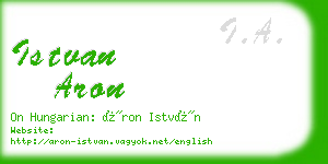 istvan aron business card